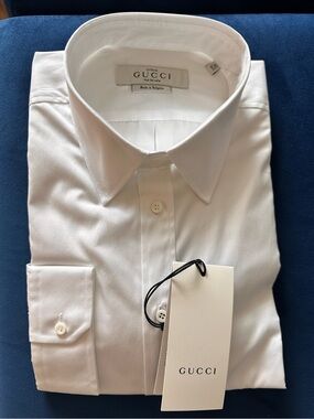 gucci men's button up dress shirt GG canvas shirt in black